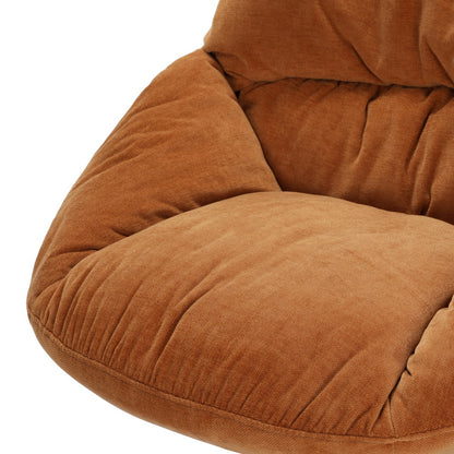 Yara Armchair & Ottoman Set – Burnt Orange Velvet – modern armchair by Interior Ave