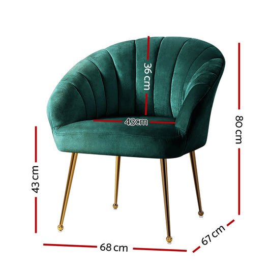 Valence Velvet Armchair - Emerald Green – modern armchair by Interior Ave