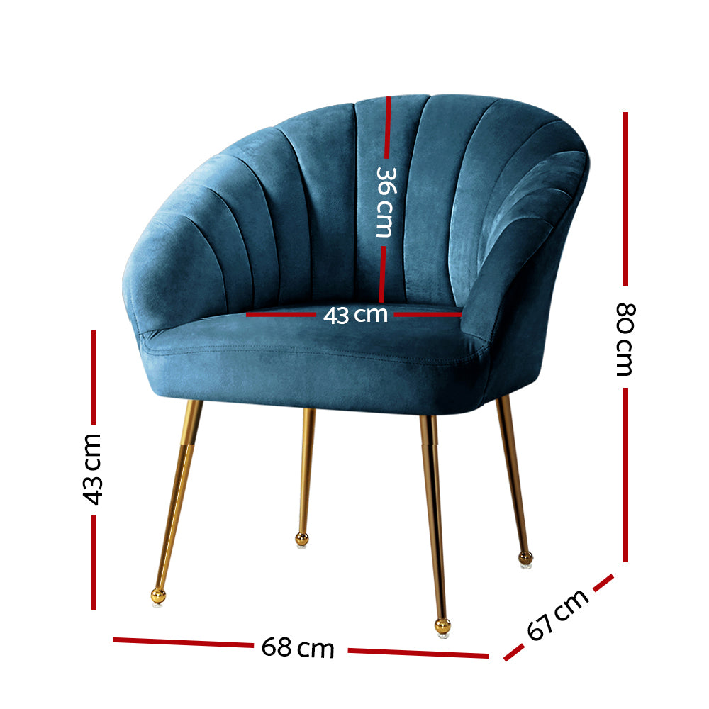 VALENCE ARMCHAIR - NAVY BLUE