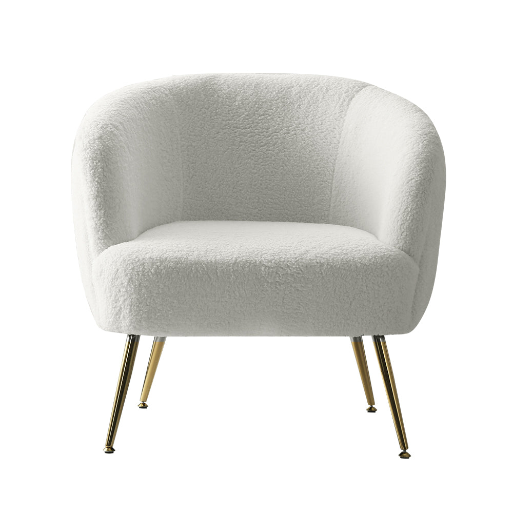 SHERPA BOUCLE ACCENT CHAIR - WHITE