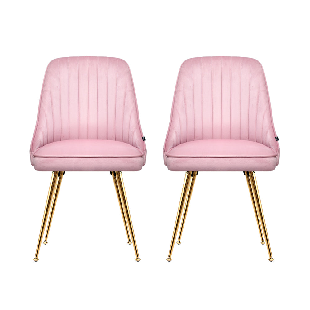 The Blush Vanity Chair - Pink - Set of Two
