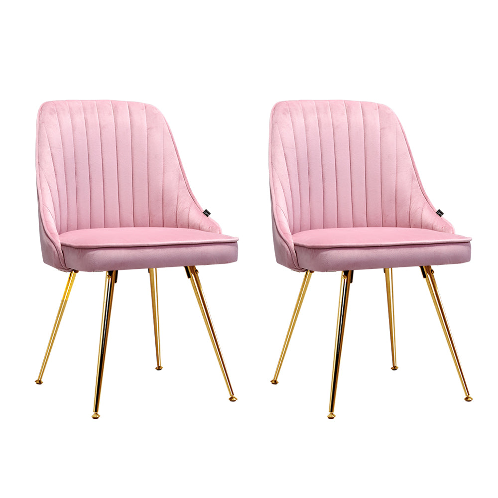 The Blush Vanity Chair - Pink - Set of Two