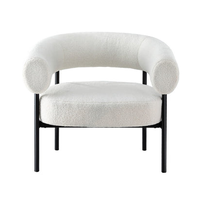 Versailles Bouclé Accent Chair - White – furniture piece by Interior Ave