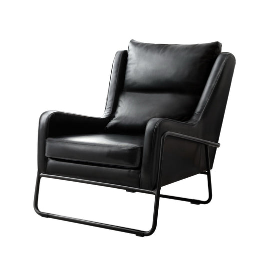 BLACK WINGBACK ARMCHAIR