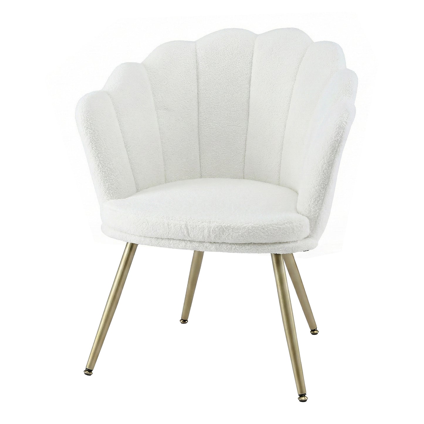 Amor Teddy Accent Chair – White Bouclé