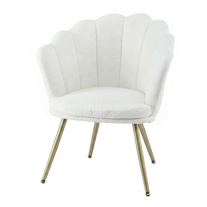 Amor Teddy Accent Chair – White Bouclé