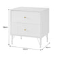 MILAN TWO DRAWER BEDSIDE - WHITE