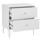 MILAN TWO DRAWER BEDSIDE - WHITE