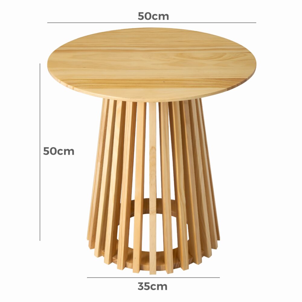 Haven Silhouette Round Side Table - Natural