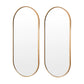 GOLD OVAL BATHROOM MIRROR - TWO SET