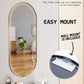 GOLD OVAL BATHROOM MIRROR - TWO SET