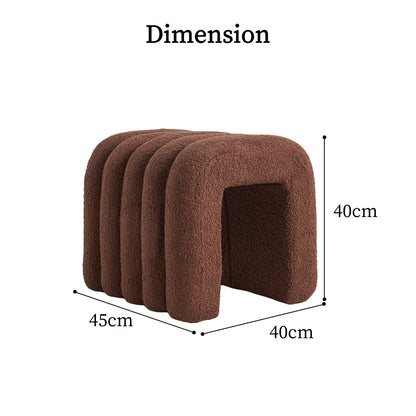 Calista Teddy Arch Ottoman - Chocolate - Set of Two – modern ottoman or footstool by Interior Ave