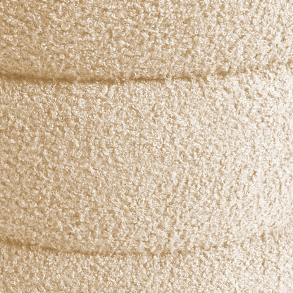 Calista Round Teddy Ottoman - Beige – modern ottoman or footstool by Interior Ave