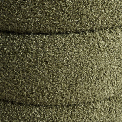 Calista Round Teddy Ottoman - Green – modern ottoman or footstool by Interior Ave