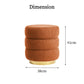 Calista Round Teddy Ottoman -Terracota
