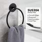 BATHROOM TOWEL RING - BLACK