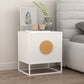 BELLA FLUTED BEDSIDE - WHITE