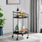 CARTER TWO TIER BAR CART - BLACK