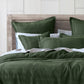 FOREST GREEN WAFFLE QUILT COVER SET - SUPER KING