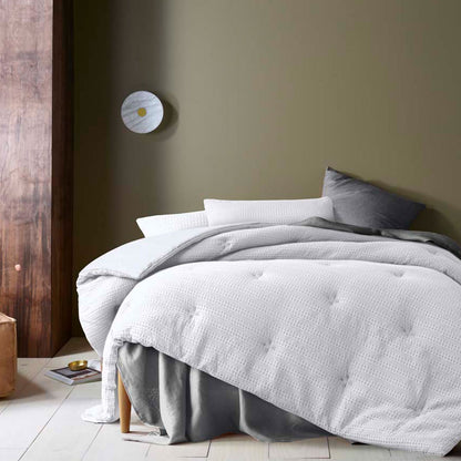 White Waffle Comforter Set - King – premium furniture by Interior Ave