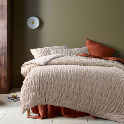 Azure Natural Quilt Cover Set - Double – premium furniture by Interior Ave