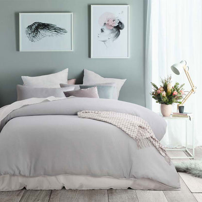Silver Waffle Quilt Cover Set - Queen – premium furniture by Interior Ave