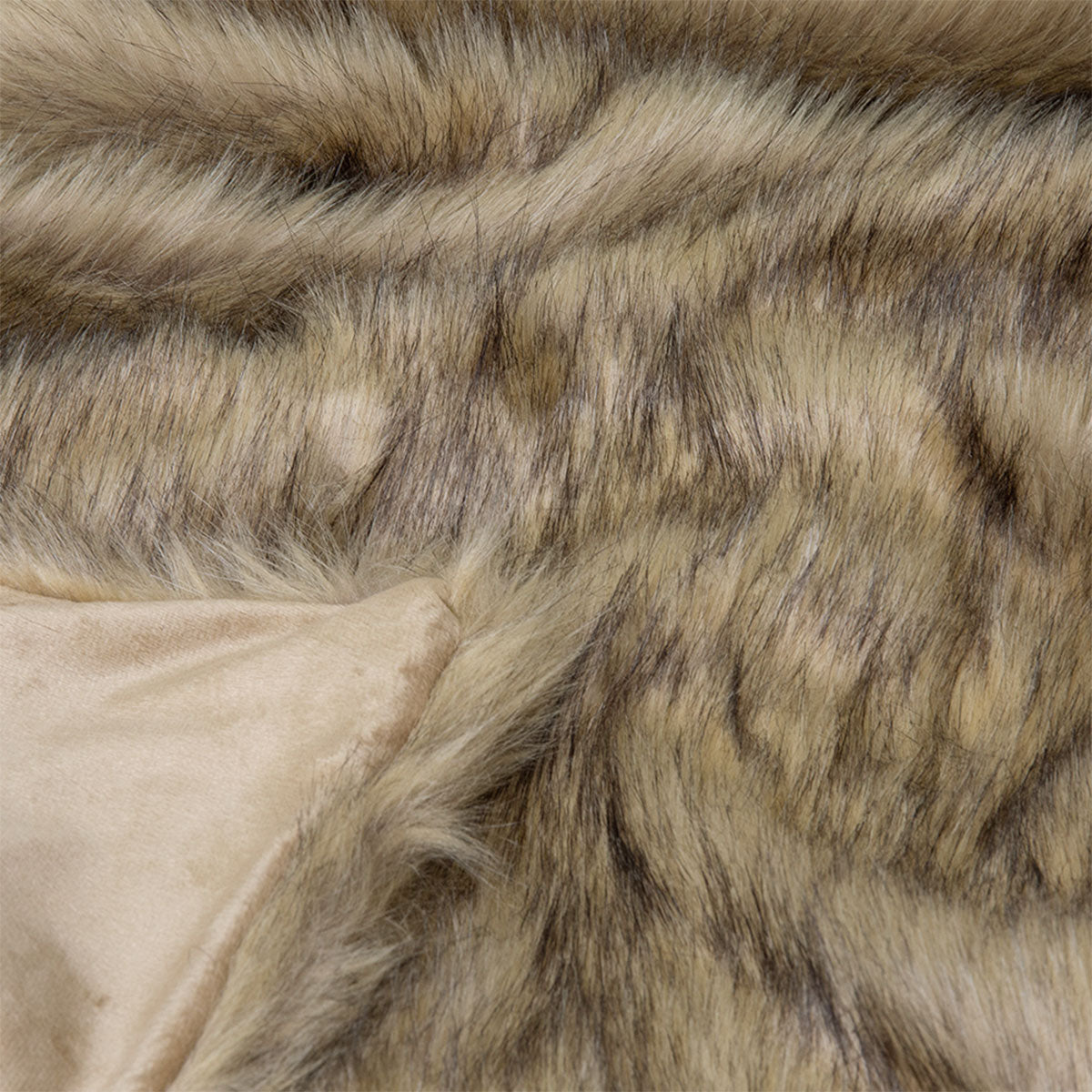 SAVANNA BROWN FAUX FUR THROW