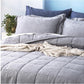 D'Decor Queen Home Paisley 500 TC Cotton Jacquard Comforter Set Slate - Slate