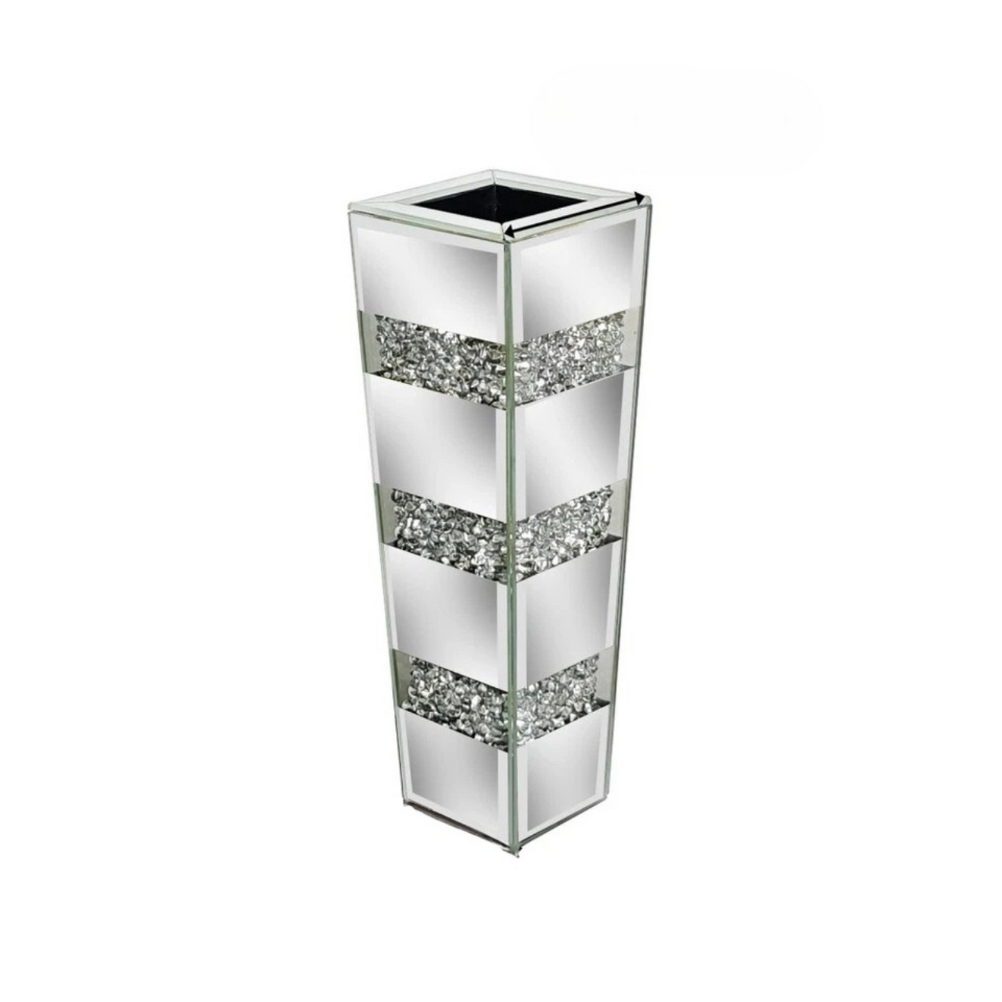Aurelia Crystal Vase – Silver