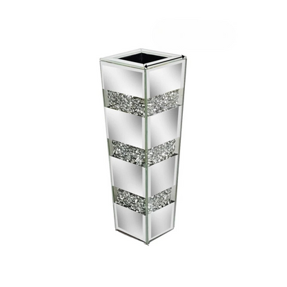 Aurelia Crystal Vase – Silver