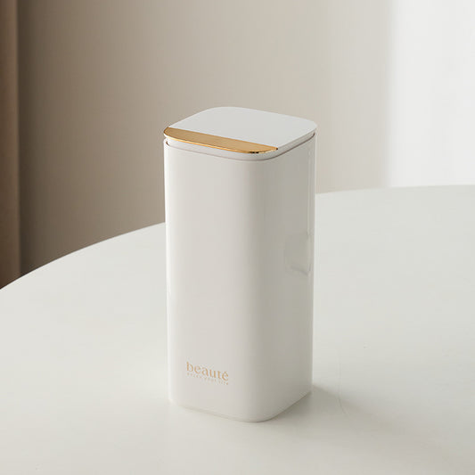 White and Gold Makeup Brush Holder