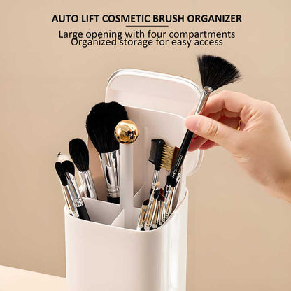 White and Gold Makeup Brush Holder