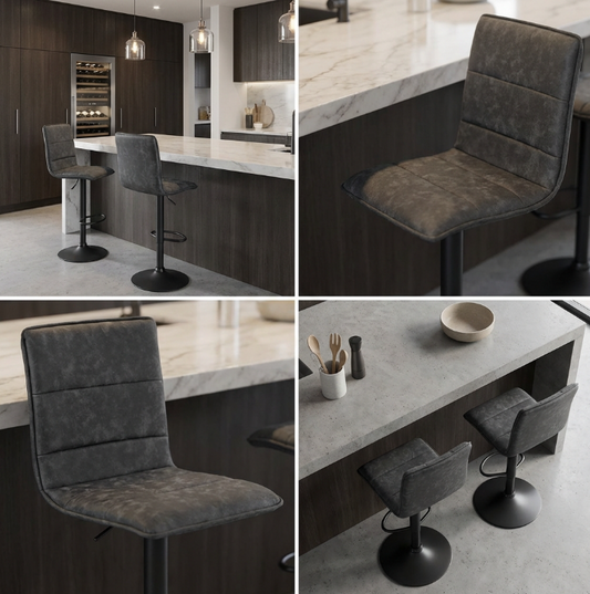 Vespa Vintage Bar Stool - Grey - Set of Two – modern bar stool by Interior Ave