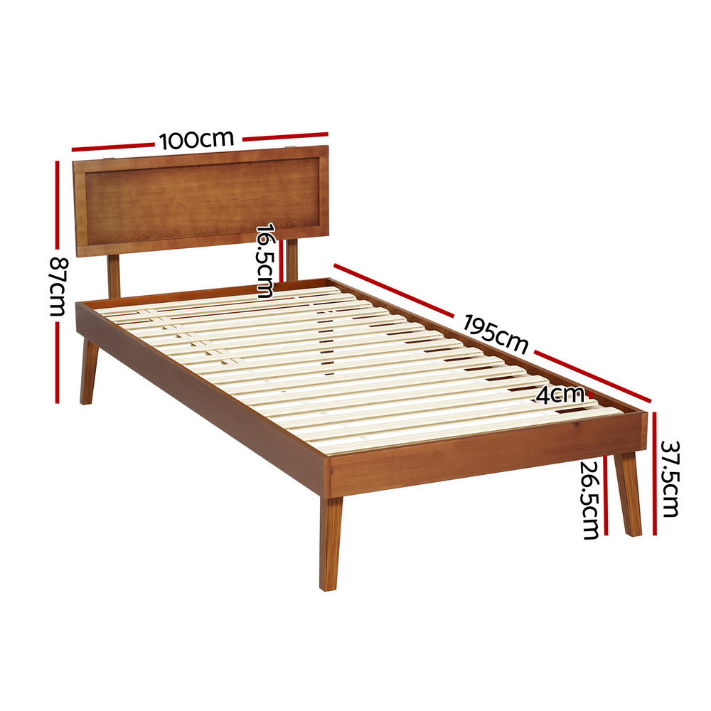 ARMANI BED FRAME - WALNUT