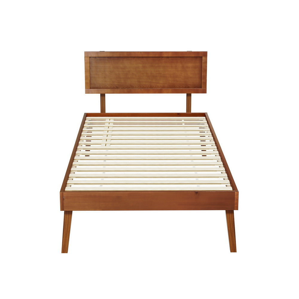 ARMANI BED FRAME - WALNUT