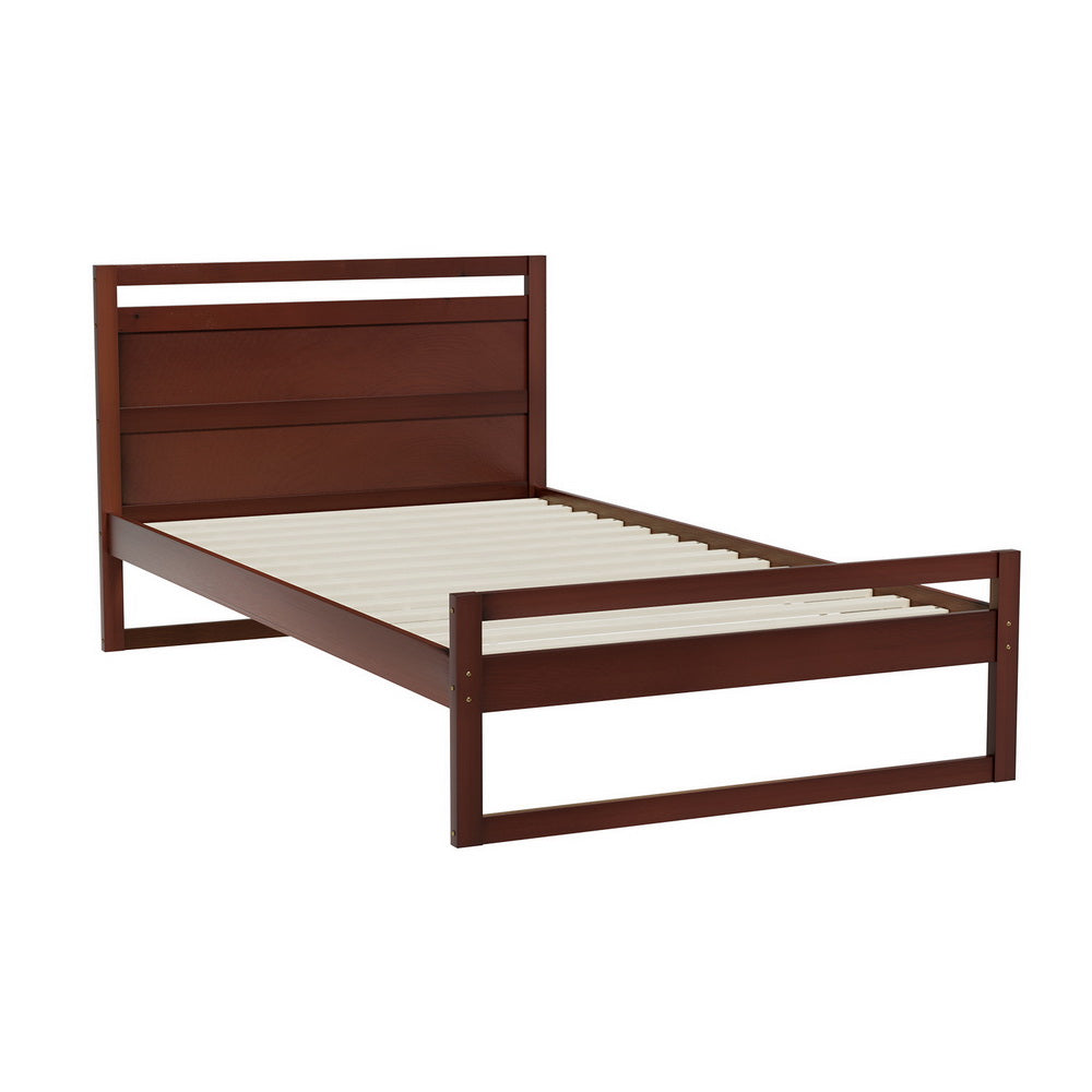 WILSON WOODEN BED FRAME - WALNUT