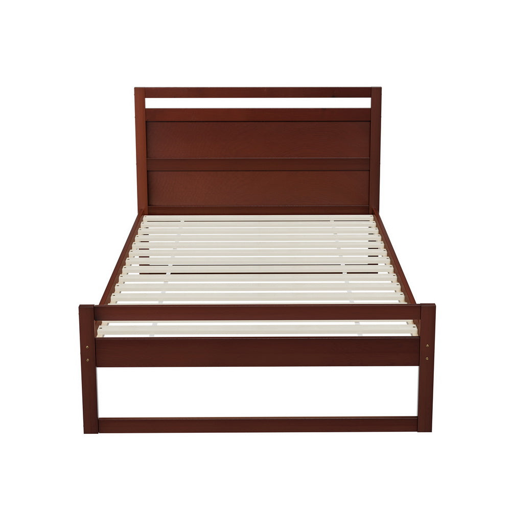 WILSON WOODEN BED FRAME - WALNUT