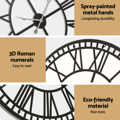 Large Roman Numeral Wall Clock - 80cm