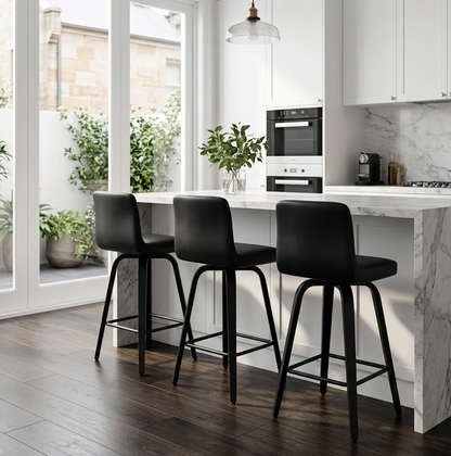 Arden Kitchen Bar Stool - Black (Set of 2)