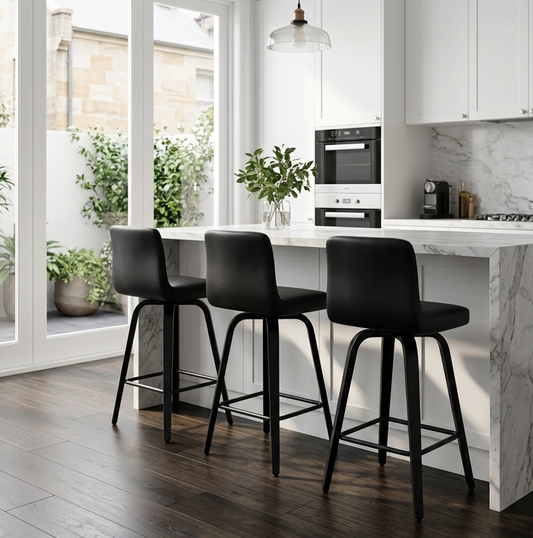 Arden Kitchen Bar Stool - Black (Set of 2)