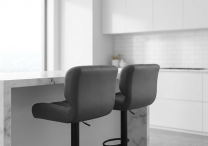 Byron Padded Bar Stool - Charcoal Grey - Set of Two – modern bar stool by Interior Ave