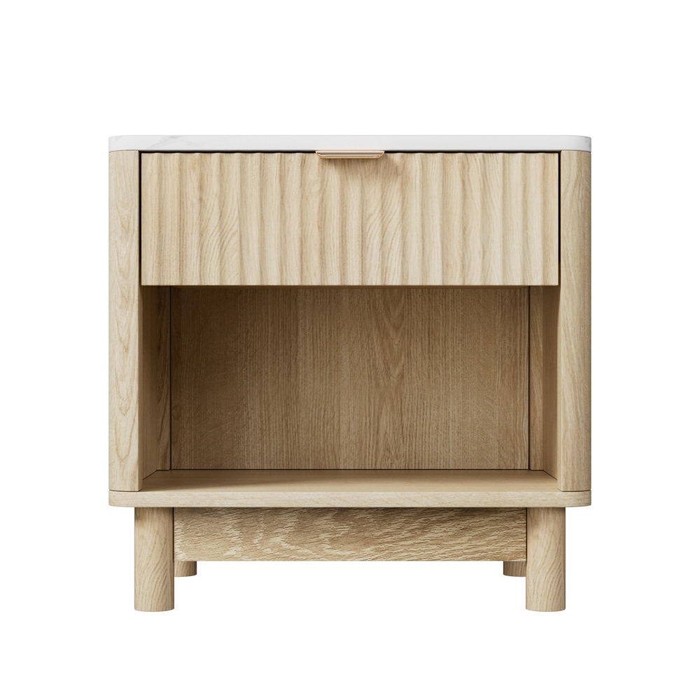 Blanc Bedside Table - Natural
