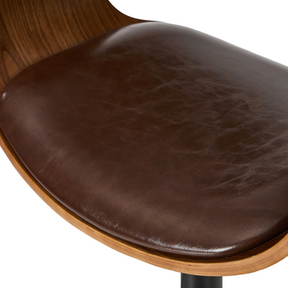 Brentwood Bar Stool - Black + Brown Set of Two