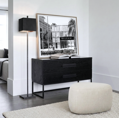 Cove Pebble Ottoman - Vanilla
