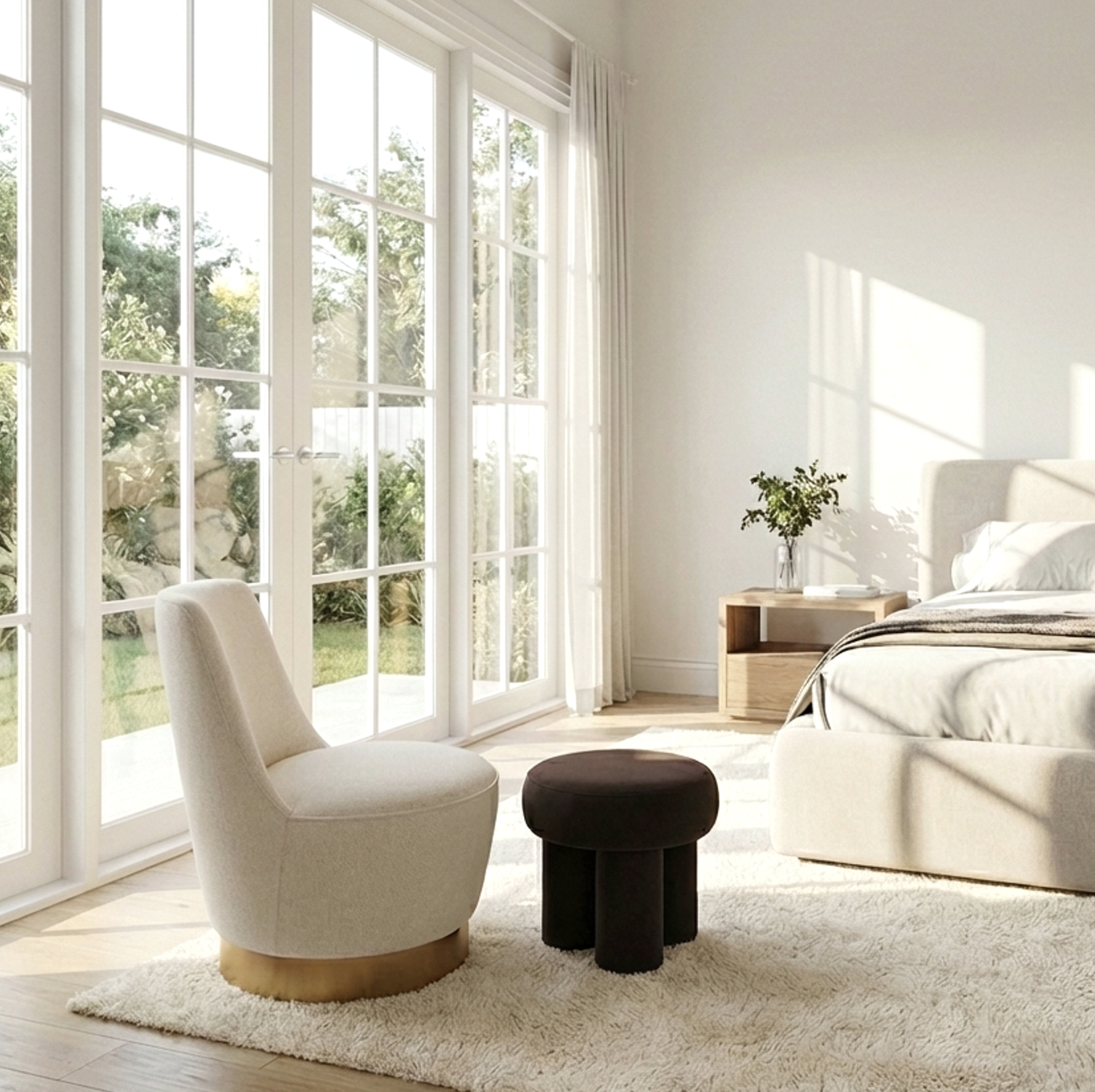 Chateau Swivel Accent Chair - Vanilla Oat