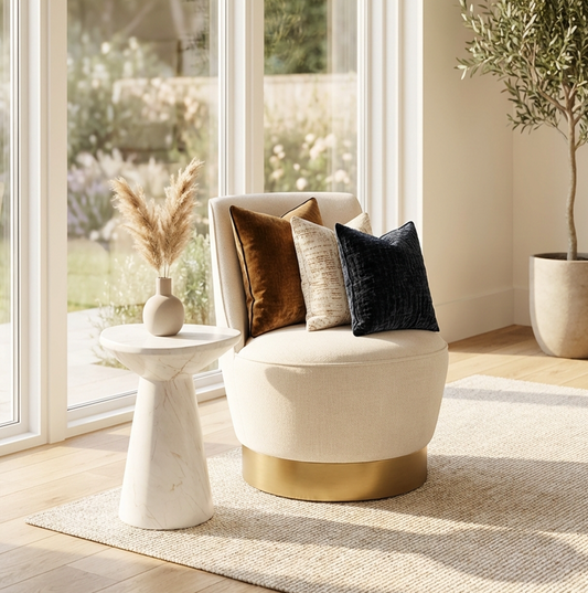 Chateau Swivel Accent Chair - Vanilla Oat