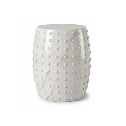 Atelier Noir Studded Side Table - Calacutta Ivory