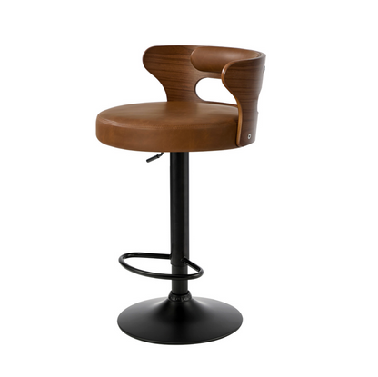 Como Bar Stool - Black + Camel Set of Two