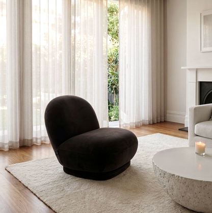 Cloud Swivel Occasional Chair - Espresso