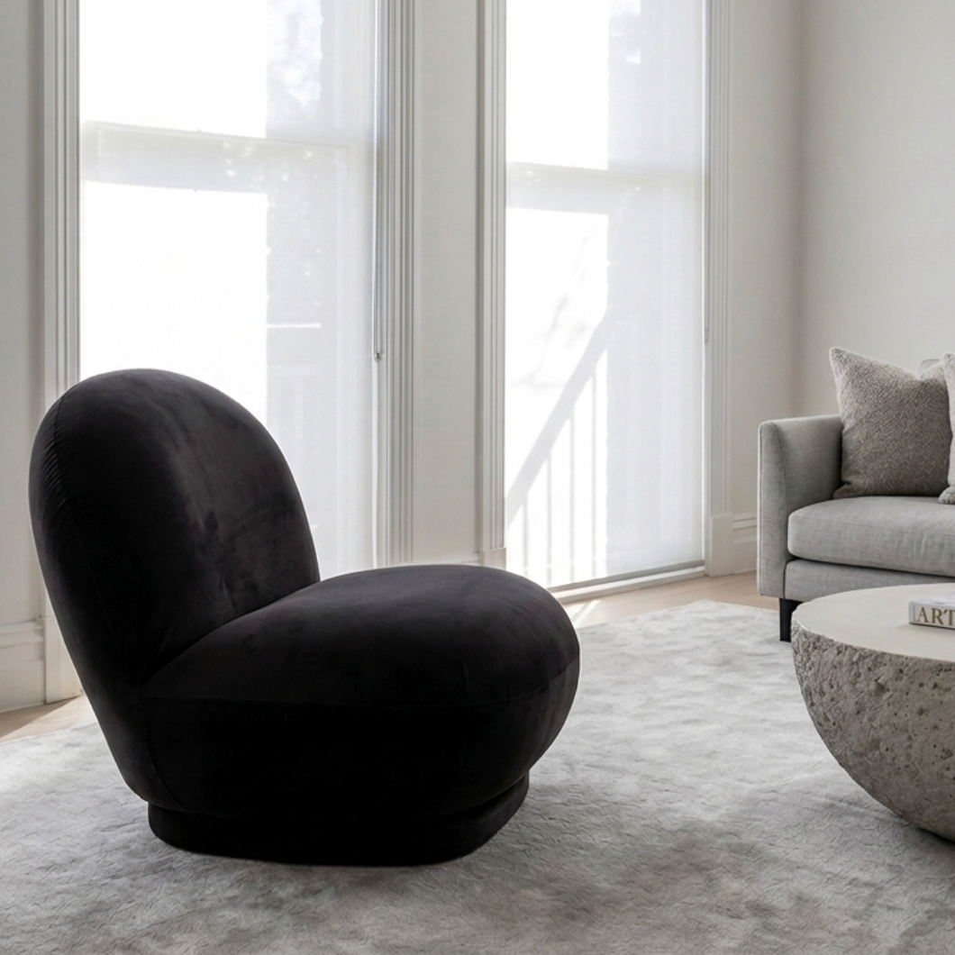 Cloud Swivel Occasional Chair - Espresso